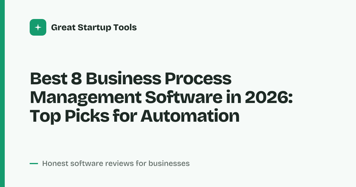 Cover for Best 8 Business Process Management Software in 2026: Streamline