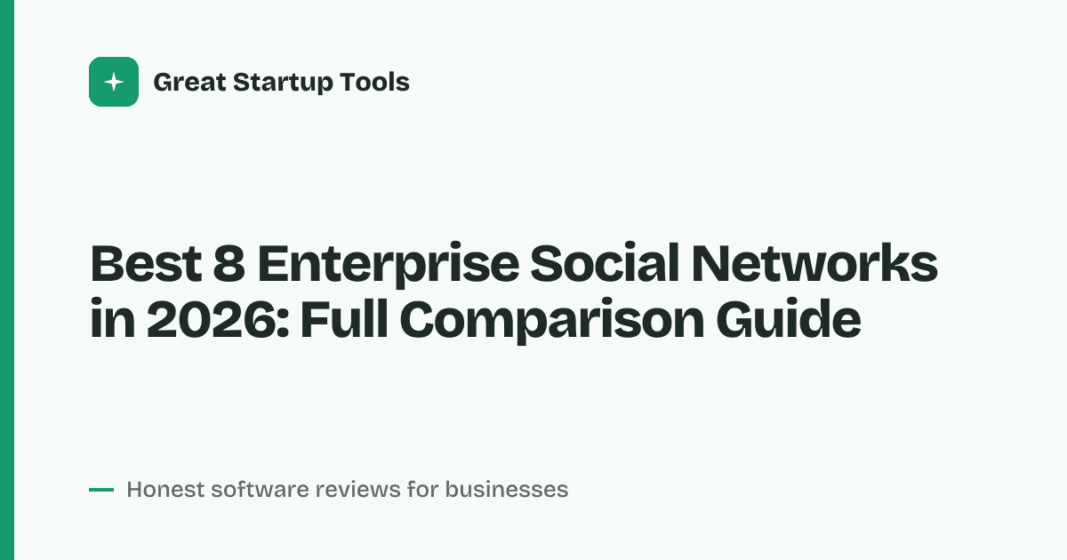 Cover for Best 8 Enterprise Social Networks in 2026: Boost Team