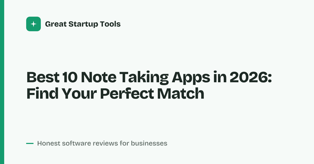 Cover for Best 10 Note Taking Apps in 2026: Organize Every Thought