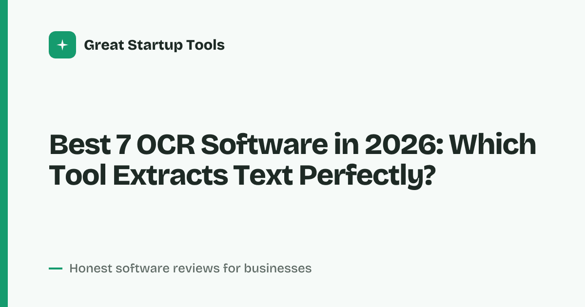 Cover for Best 7 OCR Software in 2026: Speed, Accuracy & Pricing Compared