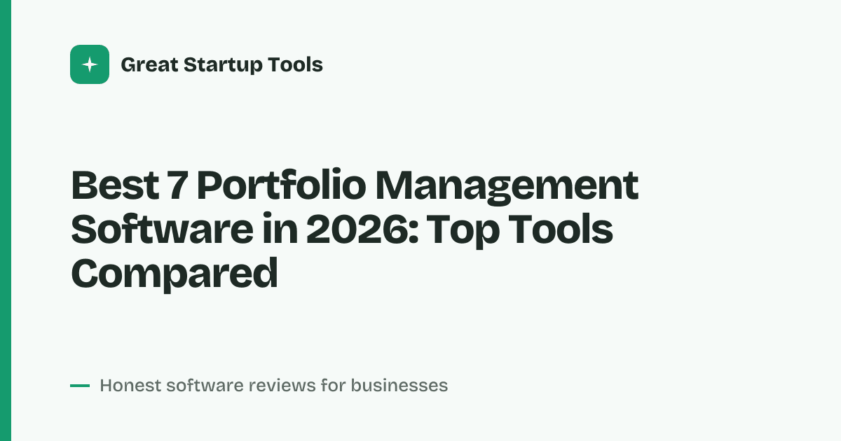 Cover for Best 7 Portfolio Management Software in 2026: Streamline Your