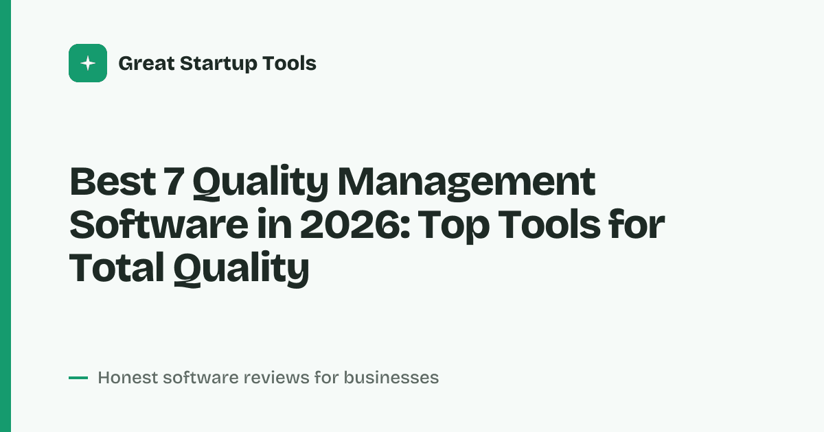 Cover for Best 7 Quality Management Software in 2026: Streamline Your QMS