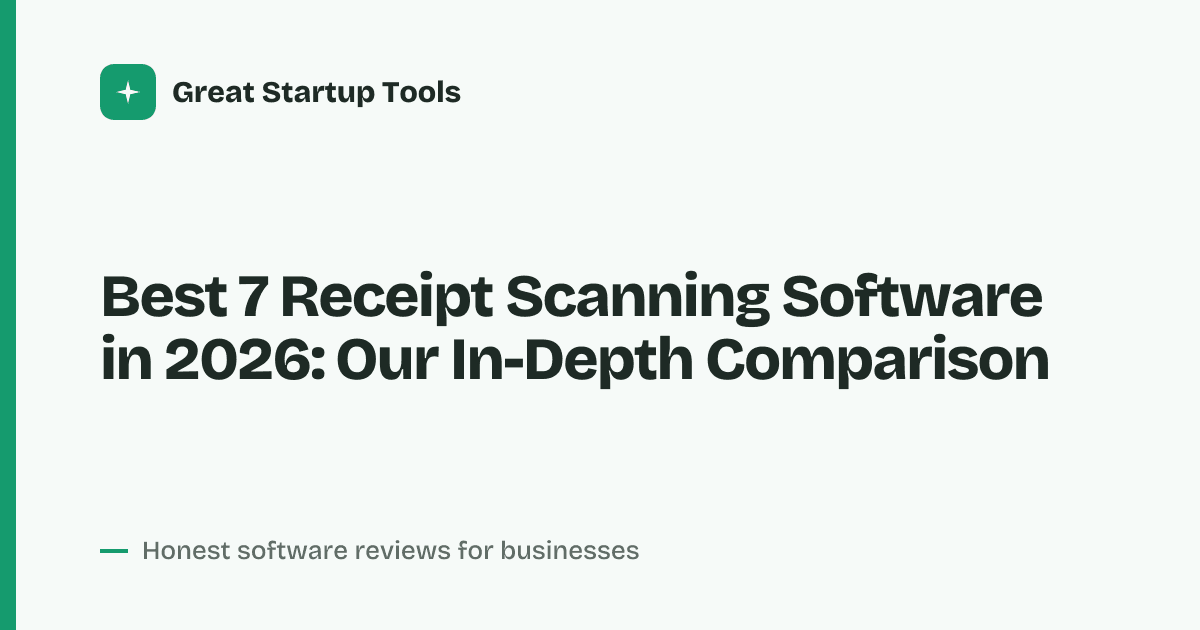 Cover for Best 7 Receipt Scanning Software in 2026: Save Time & Money