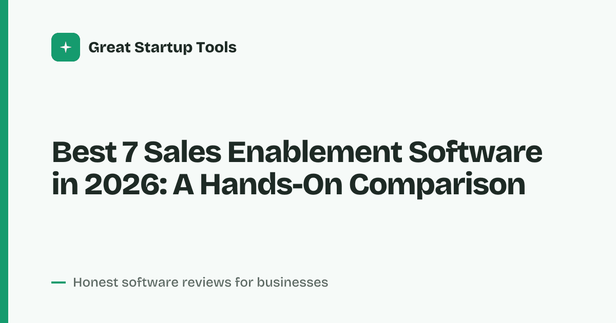 Cover for Best 7 Sales Enablement Software in 2026: Tools That Close Deals