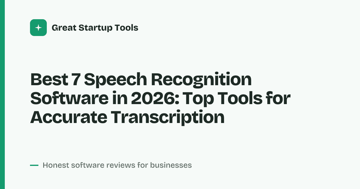 Cover for Best 7 Speech Recognition Software in 2026: Unlock Hands-Free