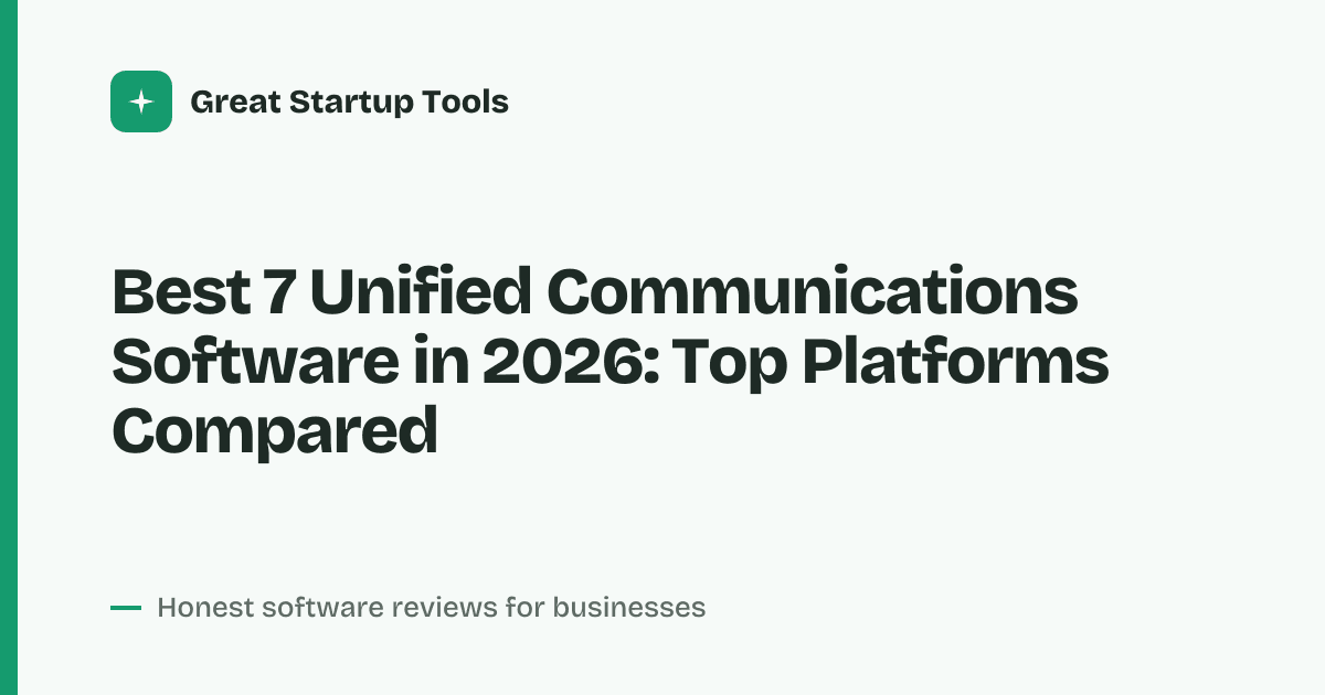 Cover for Best 7 Unified Communications Software in 2026: Streamline Your