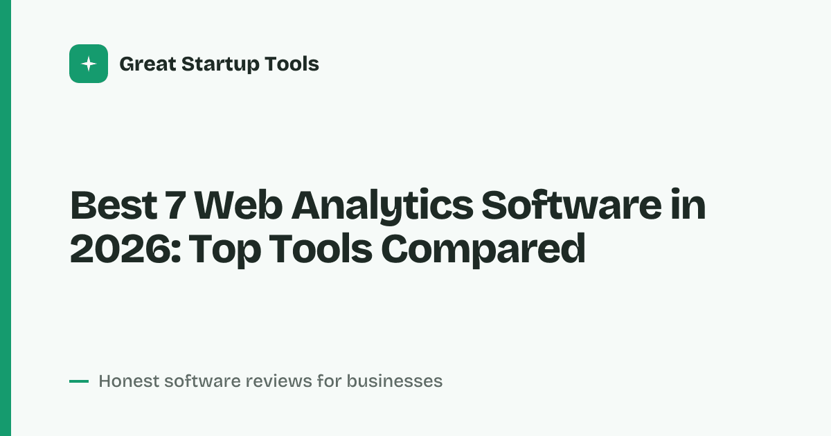Cover for Best 7 Web Analytics Software in 2026: Data-Driven Picks