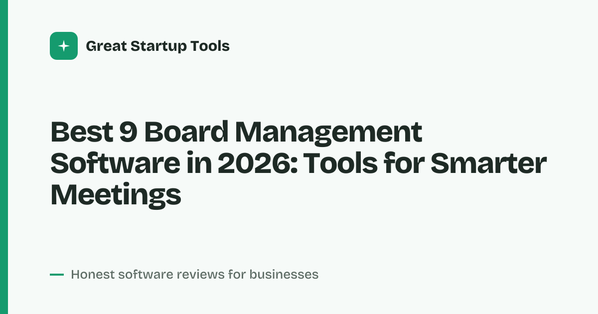 Cover for Best 9 Board Management Software in 2026: Secure & Streamlined