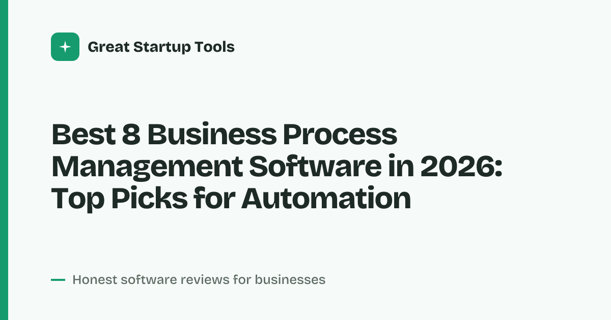 Cover for Best 8 Business Process Management Software in 2026: Streamline