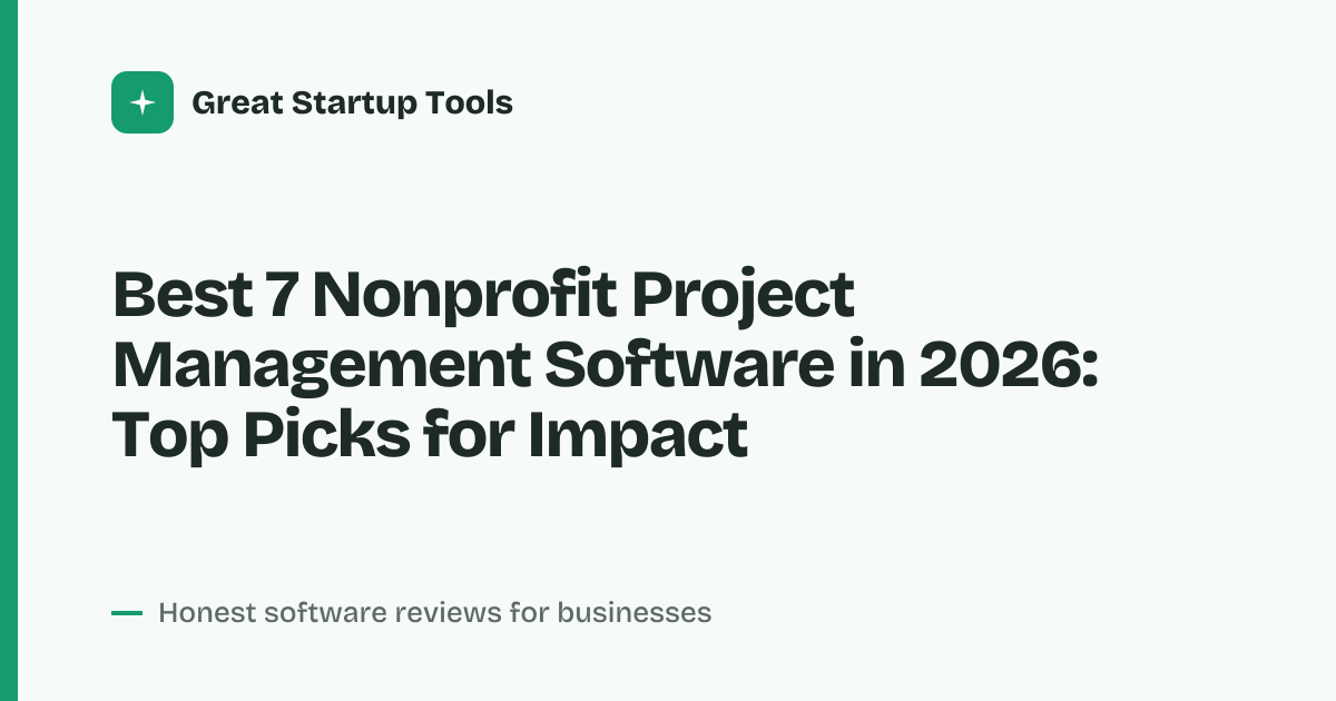 Cover for Best 7 Nonprofit Project Management Software in 2026: Streamline